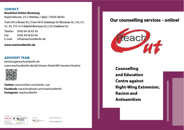 Flyer counselling services, english