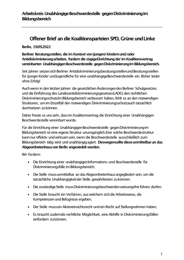 Offener_Brief_Forderungen_Unabhängige_Beschwerdestelle_19.09.2022